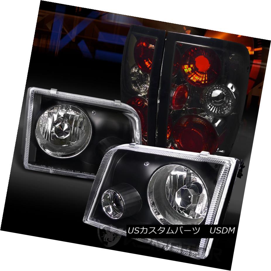 テールライト 93-97 Ford Ranger Black Projector Headlights+Smoke Tail Brake Lamps 93-97 Ford Rangerブラックプロジェクターヘッドライト+スモーキー keテールブレーキランプ 【並行輸入品】