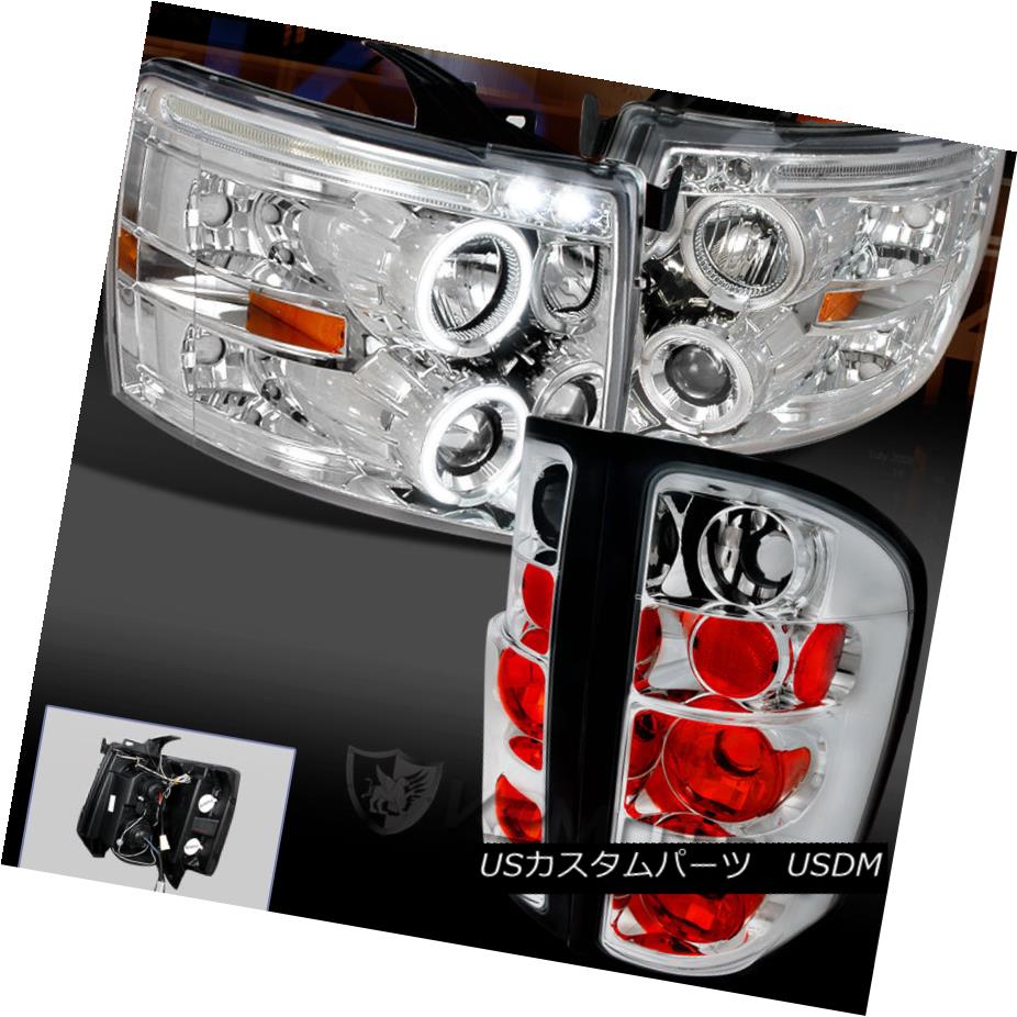 テールライト 2007-2014 SILVERADO HALO LED CHROME PROJECTOR HEADLIGHTS+CLEAR TAIL BRAKE LAMPS 2007-2014 SILVERADO HALO LED CHROME PROJECTOR HEADLIGHTS + CLE ARテールブレーキランプ 【並行輸入品】 57,420円