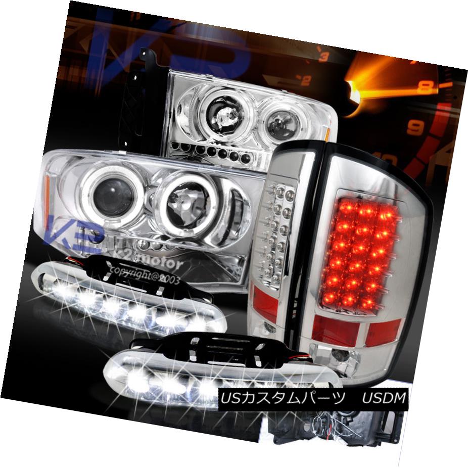 テールライト 2002-2005 DODGE RAM PROJECTOR HEAD LIGHTS+LED BRAKE TAIL LAMPS+LED DRL FOG 2002-2005 DODGE RAMプロジェクターヘッドライト+ LEDブレーキテールランプ+ LED DRL FOG 【並行輸入品】