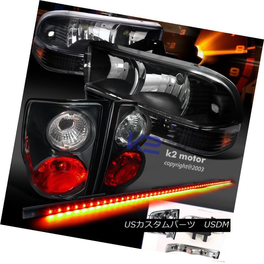 テールライト 98-04 S10 Crystal Black Headlights+Bumper Lamps+Tail Lights+49\