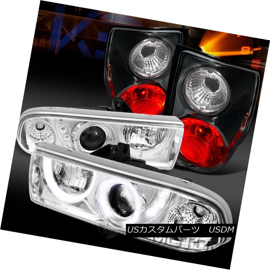 テールライト 98-04 Chevy S10 Chrome LED Halo Projector Headlights+Black Tail Lamps 98-04 Chevy S10 Chrome LEDハロープロジェクターヘッドライト+ Bla ckテールランプ 【並行輸入品】 41,470円