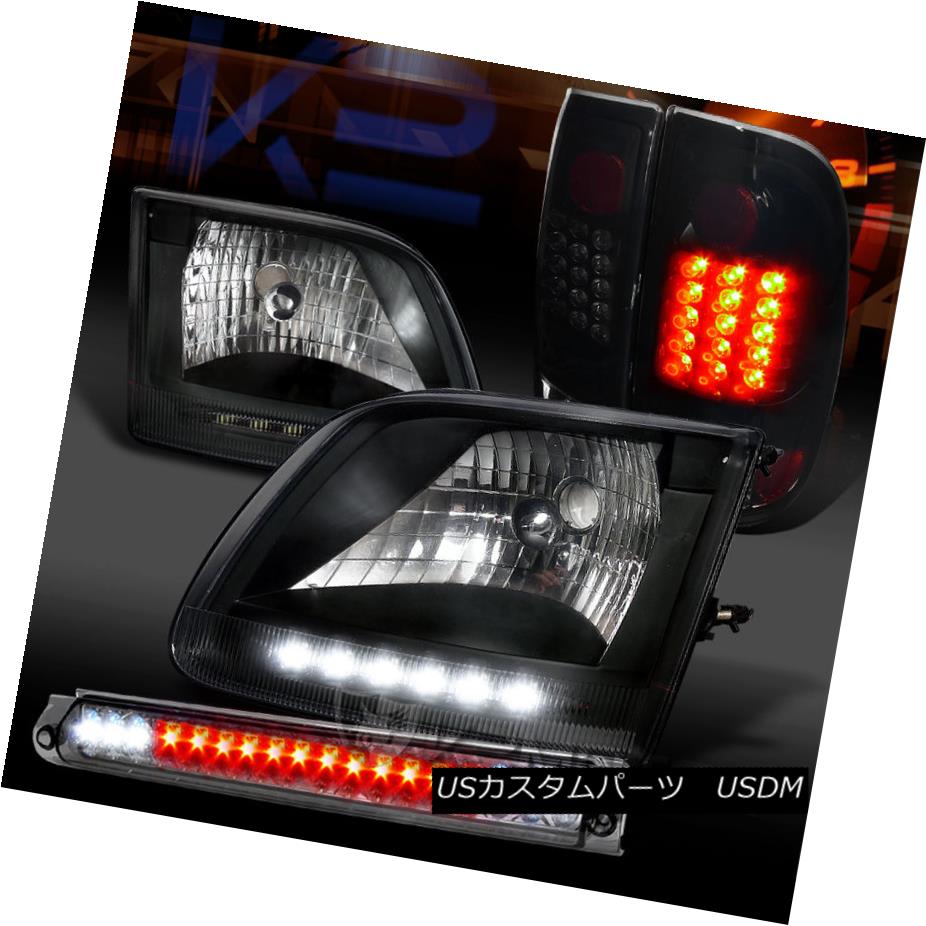 テールライト 97-03 F150 LED DRL Headlights+Glossy Black LED Tail Lamps+Smoke LED 3rd Brake 97-03 F150 LED DRLヘッドライト+グロー ssyブラックLEDテールランプ+スモークLED第3ブレーキ 【並行輸入品】