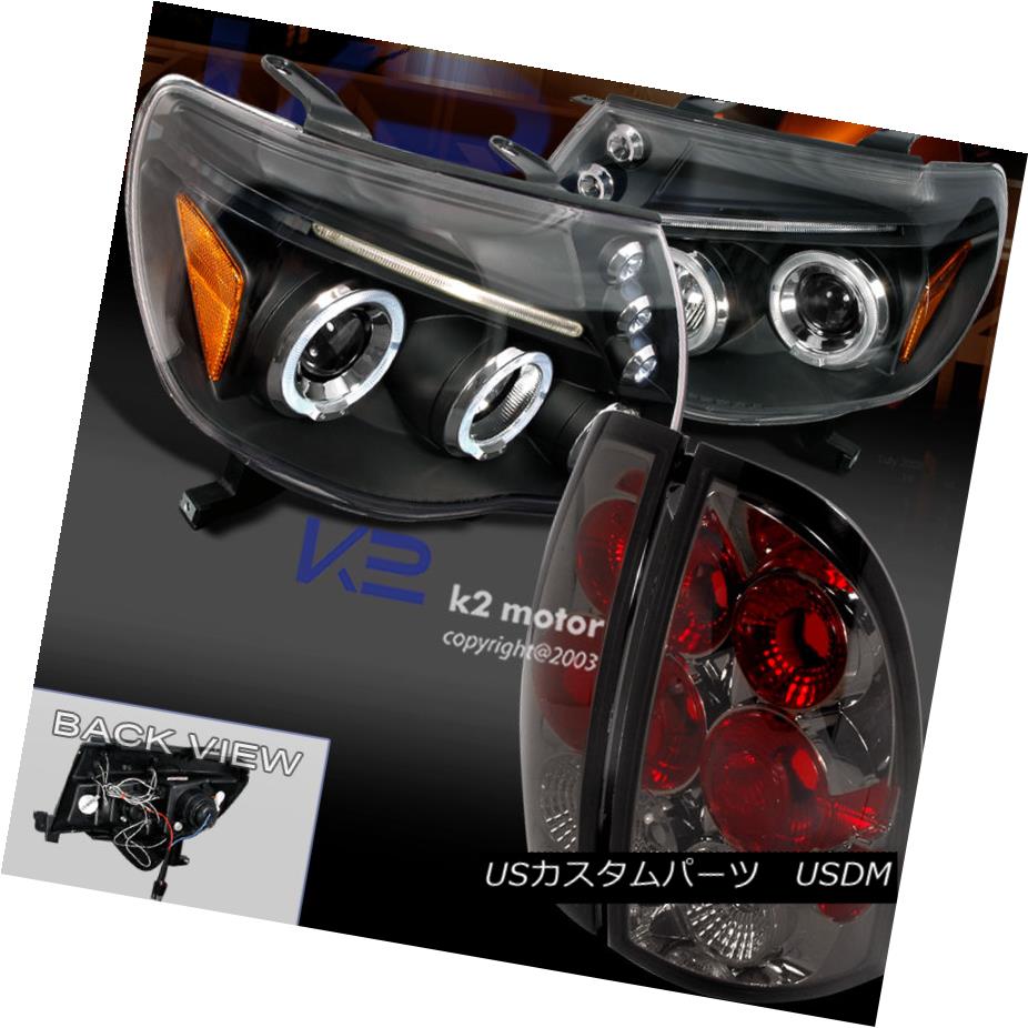 テールライト TOYOTA 05-08 TOYOTA TACOMA BLACK HALO LED PROJECTOR HEADLIGHT+SMOKE TAIL LAMP トヨタ05-08トヨタタコマブラックハローLEDプロジェクターヘッドライト+スモーク Eテールランプ 【並行輸入品】
