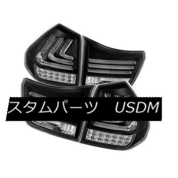 テールライト Lexus 04-09 RX330 RX350 SUV Black LED Tube Style Rear Tail Brake Lights Pair Set レクサス04-09 RX330 RX350 SUVブラックLEDチューブスタイルリアテールブレーキライトペア 【並行輸入品】