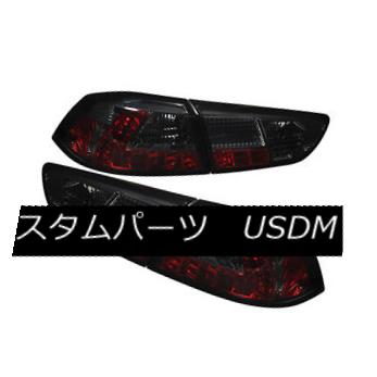 テールライト Mitsubishi 08-15 Lancer Evolution Evo X Smoke Rear Tail Lights Brake Lamp Set 三菱08-15ランサーエボリューションXスモークリアテールライトブレーキランプセット 【並行輸入品】