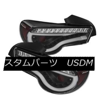テールライト Fit Scion/Subaru 12-15 FRS / BRZ Black LED Rear Tail Lights Lamp Set Strip Style フィットシオン/スバル12-15 FRS / BRZブラックLEDリアテールライトランプセットストリップスタイル 【並行輸入品】