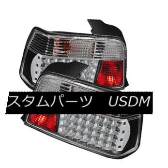 テールライト BMW 3-Series 92-98 E36 4Dr Black LED Rear Tail Lights Set Brake Lamp BMW 3シリーズ92-98 E36 4DrブラックLEDリアテールライトセットブレーキランプ 【並行輸入品】
