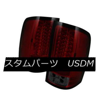 テールライト GMC 07-13 Sierra 1500/2500HD/3500HD Red Smoke LED Rear Tail Light Brake Lamp Set GMC 07-13 Sierra 1500 / 2500HD / 35 00HD赤色スモークLEDリアテールライトブレーキランプセット 【並行輸入品】
