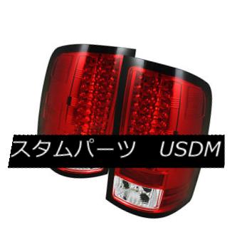 テールライト GMC 07-13 Sierra 1500/2500HD/3500HD Red Clear LED Rear Tail Light Brake Lamp Set GMC 07-13 Sierra 1500 / 2500HD / 35 00HDレッドクリアLEDリアテールライトブレーキランプセット 【並行輸入品】