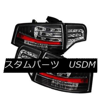 テールライト Audi 05-08 A4 S4 RS4 B7 Sedan Black Housing LED Rear Tail Lights Brake Lamp Audi 05-08 A4 S4 RS4 B7セダンブラックハウジングリアテールライトブレーキランプ 【並行輸入品】
