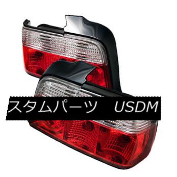 テールライト BMW 3-series 02-05 E46 4dr Red Clear LED Rear Tail Lights Strip Tube Style BMW 3シリーズ02-05 E46 4drレッドクリアLEDリアテールライトストリップチューブスタイル 【並行輸入品】