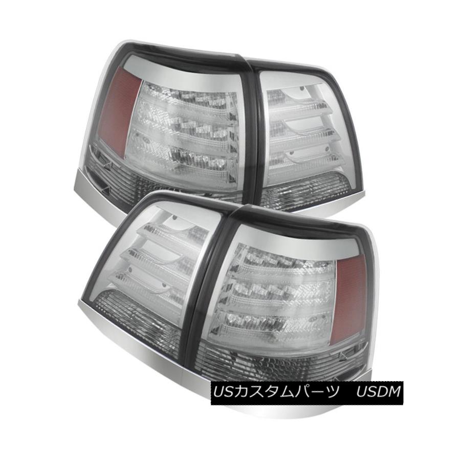 テールライト Toyota 08-11 Land Cruiser Chrome LED Rear Tail Lights Lamp Set Base Sport V2 トヨタ08-11ランドクルーザークロームLEDリアテールライトランプセットベーススポーツV2 【並行輸入品】
