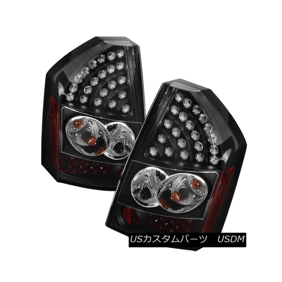 テールライト Chrysler 08-10 300C Black LED Rear Tail Light Set Brake Lamp Sedan / SRT-8 クライスラー08-10 300CブラックLEDリアテールライトセットブレーキランプセダン/ SRT-8 【並行輸入品】