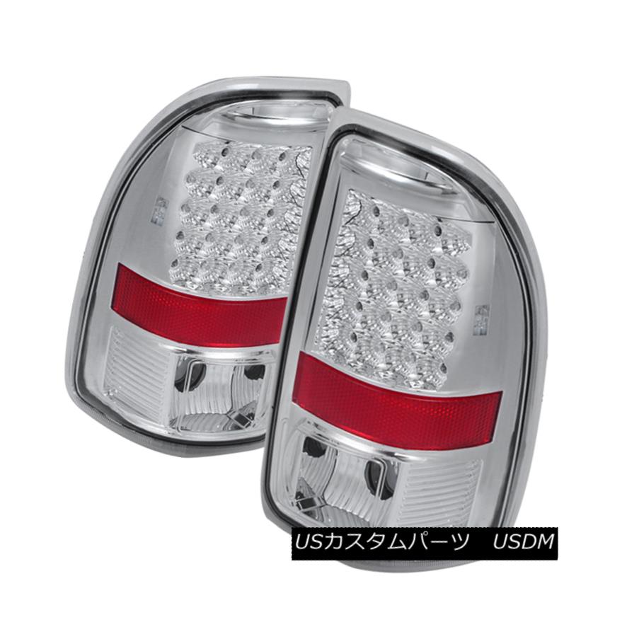 テールライト Dodge 97-04 Dakota Chrome Rear Tail Lights Brake Lamps Left & Right Pair Set ドッジ97-04ダコタクロームリアテールライトブレーキランプ左＆amp; 右ペアセット 【並行輸入品】