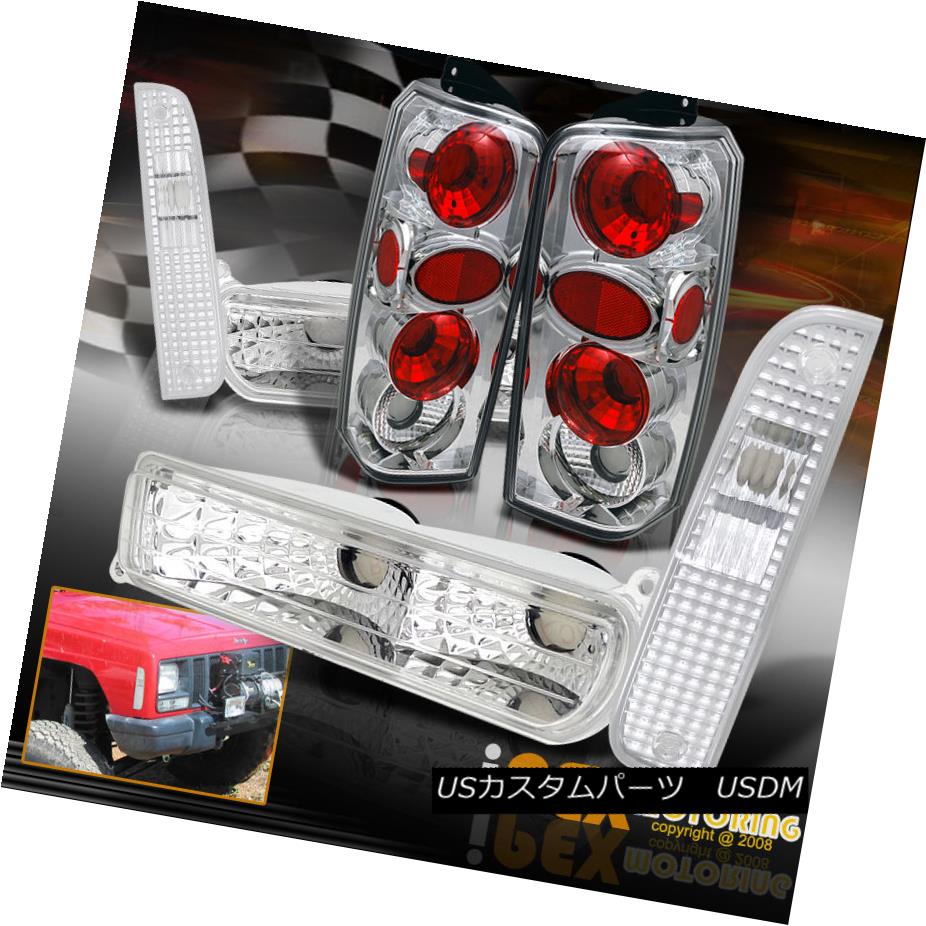 テールライト 6-Piece Chrome 1997-2001 Jeep Cherokee Corner Light +Bumper Signals+ Tail Lights 6ピースクローム1997-2001ジープチェロキーコーナーライト+バンパーシグナル+テールライト 【並行輸入品】