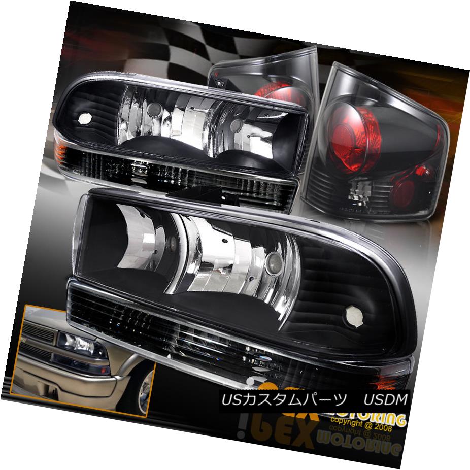 テールライト 1998-2004 Chevy S10 (6Pcs) Black Head Light + Bumper Lamp+Dark Smoke Tail Light 1998-2004シボレーS10（6個）ブラックヘッドライト+バンパーランプ+ダークスモークテールライト 【並行輸入品】