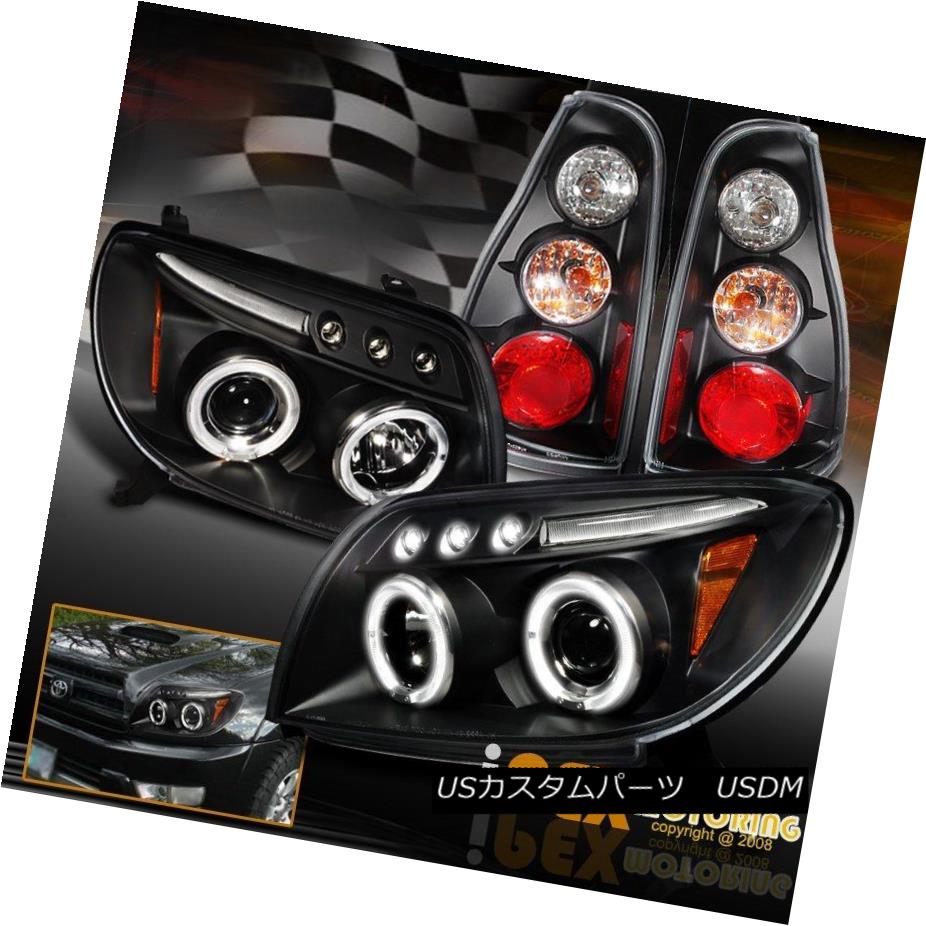 テールライト 2003 2004 2005 Toyota 4Runner Halo Projector LED Black Headlights W/ Tail Lights 2003 2004 2005トヨタ4Runner HaloプロジェクターLEDブラックヘッドライトテールライト 【並行輸入品】