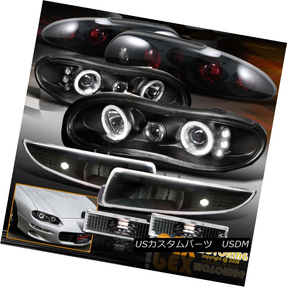 テールライト CHEVY Camaro Halos Projector LED Black Headlights+Signals+ Dark Smoke Tail Light CHEVYカマロハローズプロジェクターLEDブラックヘッドライト+シグマ nals +ダークスモークテールライト 【並行輸入品】