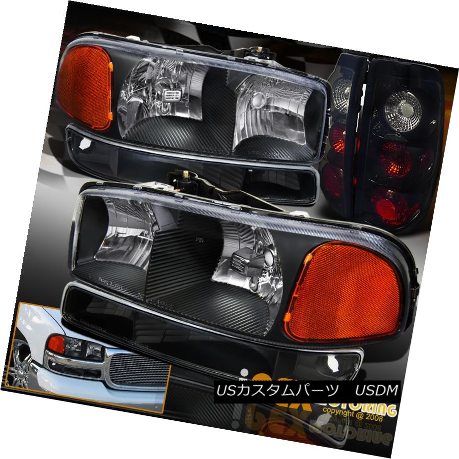 テールライト 1999-2003 GMC Sierra 1500 2500 Black Headlight W/ Signal + Dark Smoke Tail Light 1999-2003 GMC Sierra 1500 2500ブラックヘッドライトW /シグナル+ダークスモークテールライト 【並行輸入品】