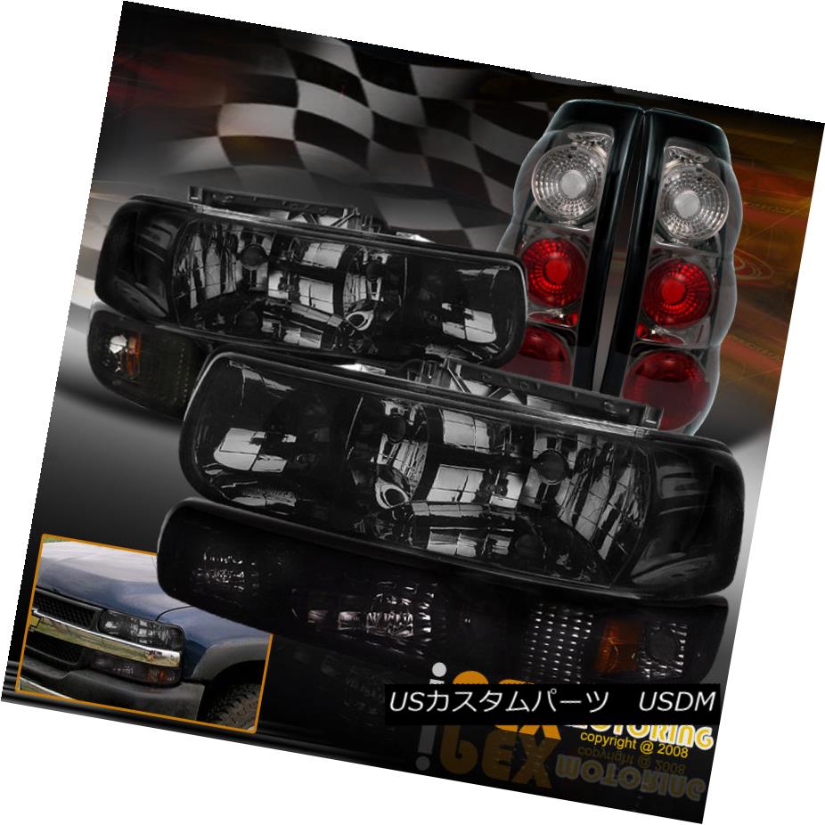 テールライト 1999-2002 Chevy Silverado 1500 2500 Smoke Headlight + Bumper Signal + Tail Light 1999-2002シボレーシルバラード1500 2500スモークヘッドライト+バンパー信号+テールライト 【並行輸入品】