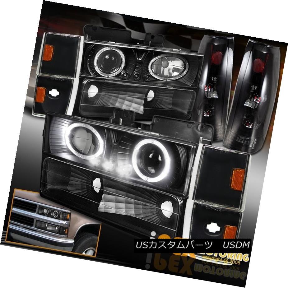 テールライト 1988-1993 Chevy Silverado Projector LED Black Headlights +Dark Smoke Tail Lights 1988-1993 Chevy SilveradoプロジェクターLEDブラックヘッドライト+ダークスモークテールライト 【並行輸入品】