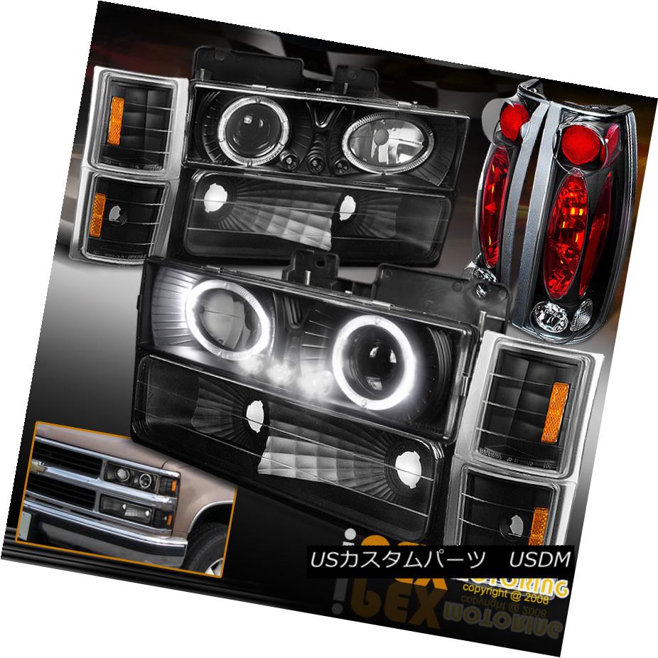 テールライト 94-98 Chevy Silverado [10Pcs] Projector Dual Halo Black LED Headlight+Tail Light 94-98シボレーシルバラード[10個]プロジェクターデュアルハローブラックLEDヘッドライト+テールライト 【並行輸入品】 43,544円
