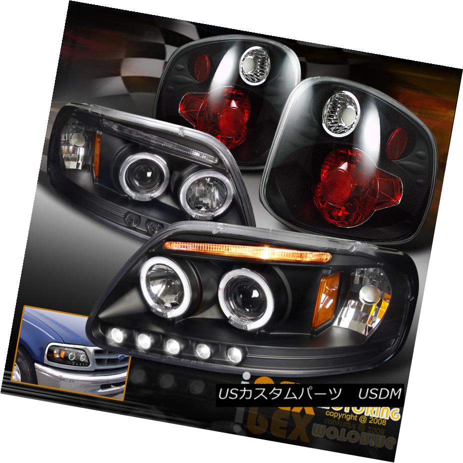 テールライト Ford F150 SVT Supercrew Harley Halo Projector LED Headlights + Black Tail Light Ford F150 SVT Supercrew Harley HaloプロジェクターLEDヘッドライト+ブラックテールライト 【並行輸入品】