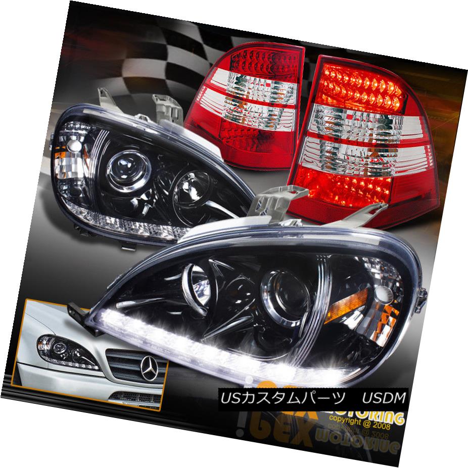 テールライト 1998-2001 Mercedes Benz ML W163 Projector Shiny Black LED Headlight + Tail Light 1998-2001 Mercedes Benz ML W163プロジェクターシャイニーブラックLEDヘッドライト+テールライト 【並行輸入品】