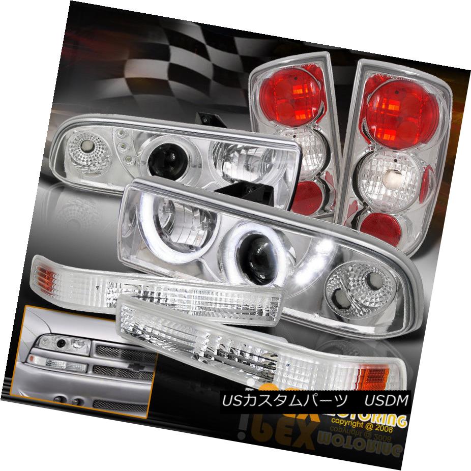 テールライト 1998-2004 Chevy Blazer Halo Projector LED Headlight + Signal + Tail Light Chrome 1998-2004シボレーブレイザーハロープロジェクターLEDヘッドライト+信号+テールライトクローム 【並行輸入品】