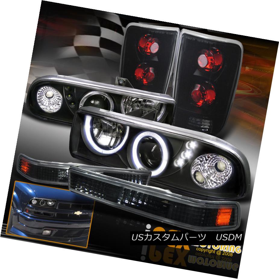 テールライト Black Halo Projector LED Headlight + Dark Smoke Tail Light + Signal Chevy Blazer ブラックハロープロジェクターLEDヘッドライト+ダークスモークテールライト+信号シボレーブレイザー 【並行輸入品】