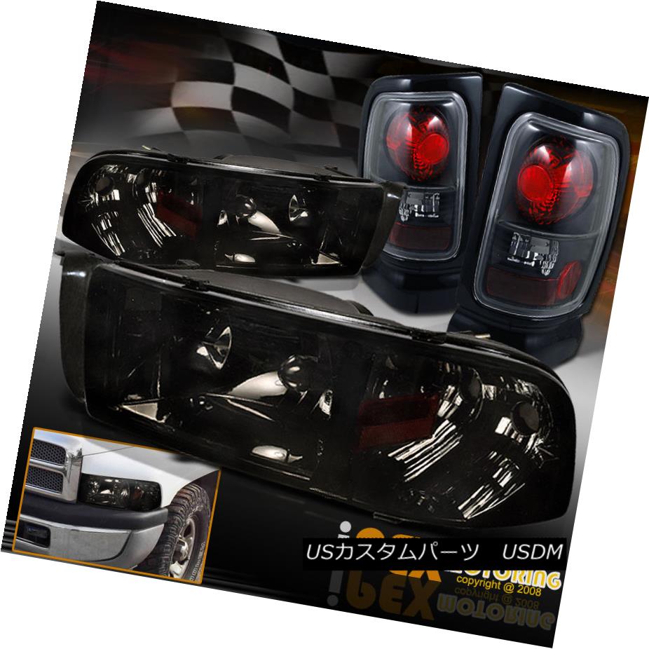 テールライト (SHINY SMOKE) Dodge 94-01 Ram 1500 2500 3500 Headlights With Black Tail Lights （SHINY SMOKE）Dodge 94-01 Ram 1500 2500 3500ヘッドライトとブラックテールライト 【並行輸入品】