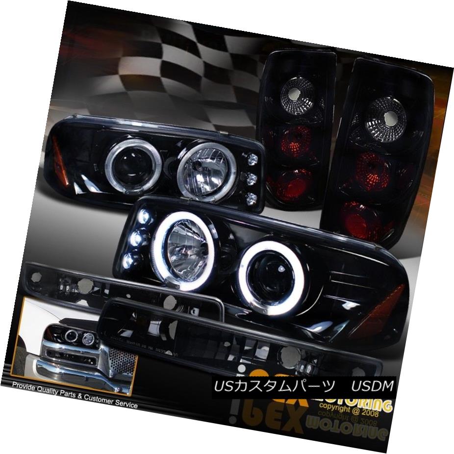 テールライト 2004-2006 GMC Sierra Projector Shiny Black Headlight + Dark Smoke Tail Light SET 2004-2006 GMCシエラプロジェクターシャイニーブラックヘッドライト+ダークスモークテールライトセット 【並行輸入品】