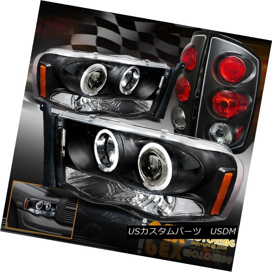 テールライト 2002-2005 Dodge Ram 1500 2500 3500 Halo Projector LED Headlight+Tail Light Black 2002-2005 Dodge Ram 1500 2500 3500 HaloプロジェクターLEDヘッドライト+テールライトブラック 【並行輸入品】