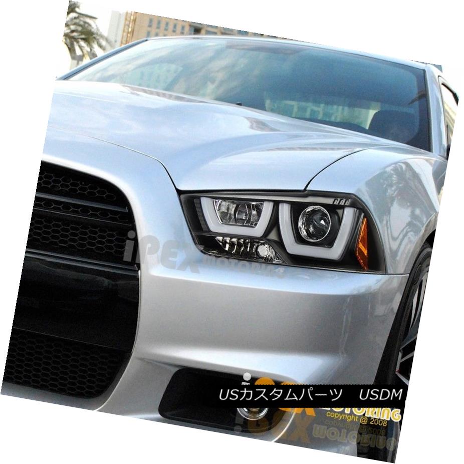 テールライト New 2011-2014 Dodge Charger Glow Halo Bar Projector Headlights Headlamps Black 新しい2011-2014ダッジチャージャーグローハローバープロジェクターヘッドライトヘッドランプブラック 【並行輸入品】
