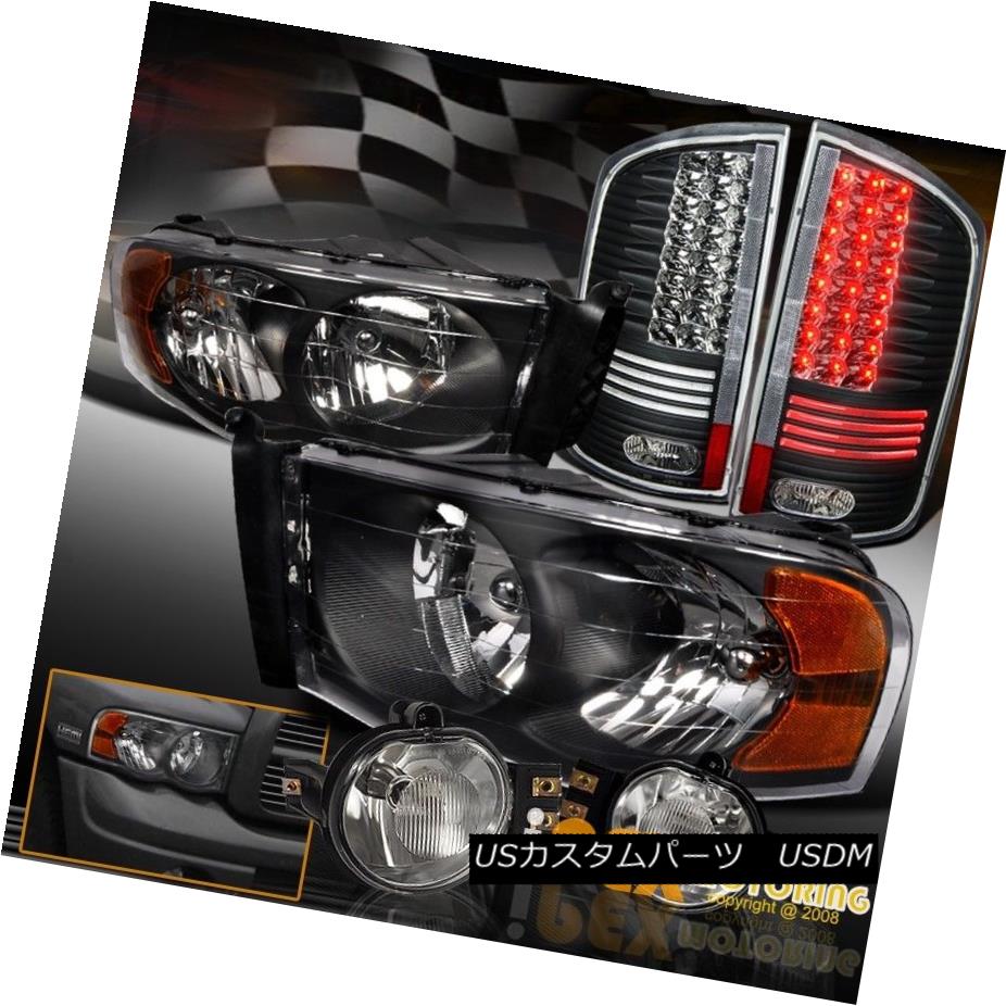 テールライト 02-05 Dodge Ram Headlight w/ Bulbs + Bright LED Tail Light & Full Fog Lamp Kit 02-05ダッジラムヘッドライト/球根+明るいLEDテールライト＆amp; フルフォグランプキット 【並行輸入品】