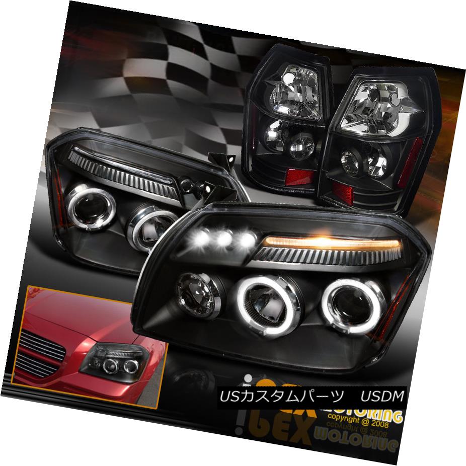 テールライト NEW 2005-2007 Dodge Magnum Halo Projector LED Headlights W/ Tail Lights Black NEW 2005-2007 Dodge Magnum HaloプロジェクターLEDヘッドライトW /テールライトブラック 【並行輸入品】