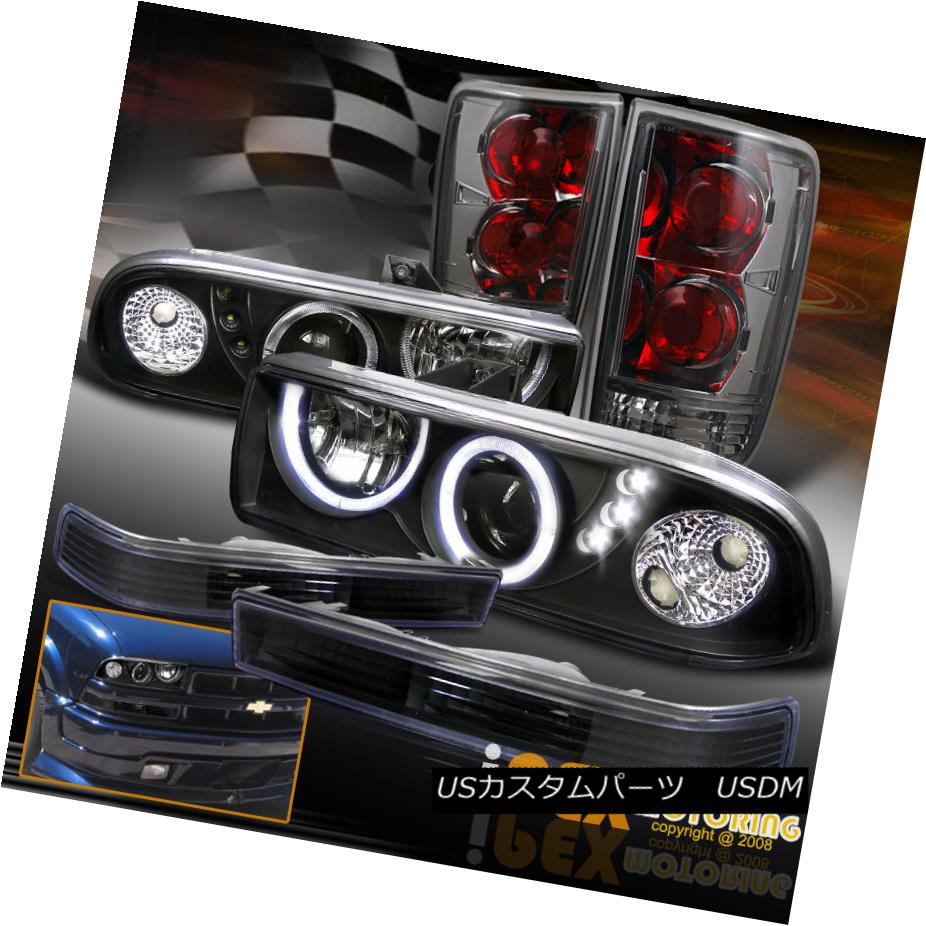 テールライト For Chevy Blazer Black Projector Headlights + Soft-Smoked Tail Lights + Signals シェビーブレイザーブラックプロジェクターヘッドライト+ソフトスモークテールライト+信号用 【並行輸入品】