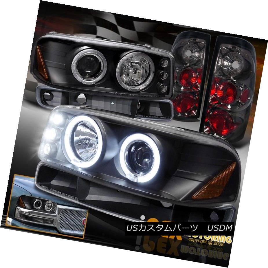 テールライト 2004-2006 GMC Sierra 1500 2500HD Halo Projector LED Headlight + Smoke Tail Light 2004-2006 GMC Sierra 1500 2500HDハロープロジェクターLEDヘッドライト+煙テールライト 【並行輸入品】