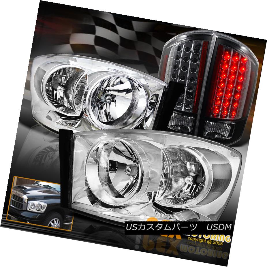 テールライト 2007-2008 Dodge Ram 1500/2500/3500 Headlights W/ Brightest LED Black Tail Light 2007-2008 Dodge Ram 1500/2500/3500ヘッドライトW / Brightest LEDブラックテールライト 【並行輸入品】
