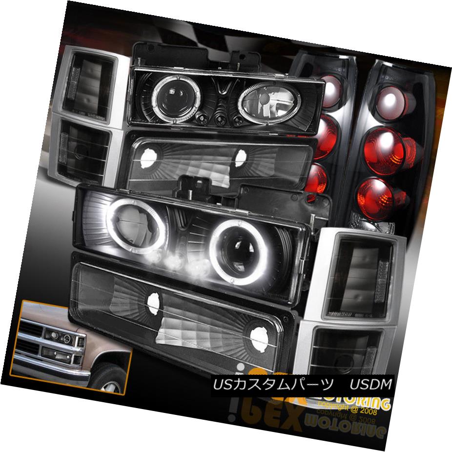テールライト 94-98 GMC Sierra Yukon Halo Projector Black LED Headlight+Dark Smoke Tail Lights 94-98 GMC Sierra Yukon HaloプロジェクターブラックLEDヘッドライト+ダークスモークテールライト 【並行輸入品】 42,108円