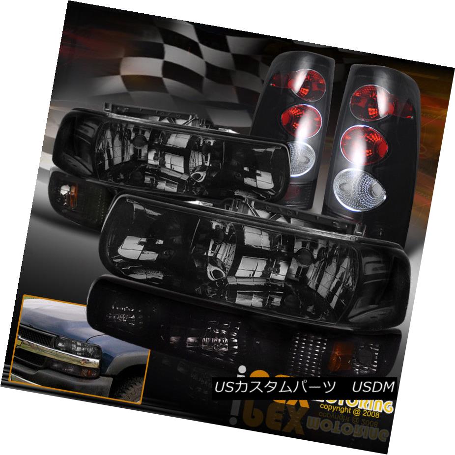 テールライト SHINY Smoke Headlight + Smoke Tail Light + Signal Lamp 1999-2002 Chevy Silverado SHINYスモークヘッドライト+スモークテールライト+シグナルランプ1999-2002 Chevy Silverado 【並行輸入品】