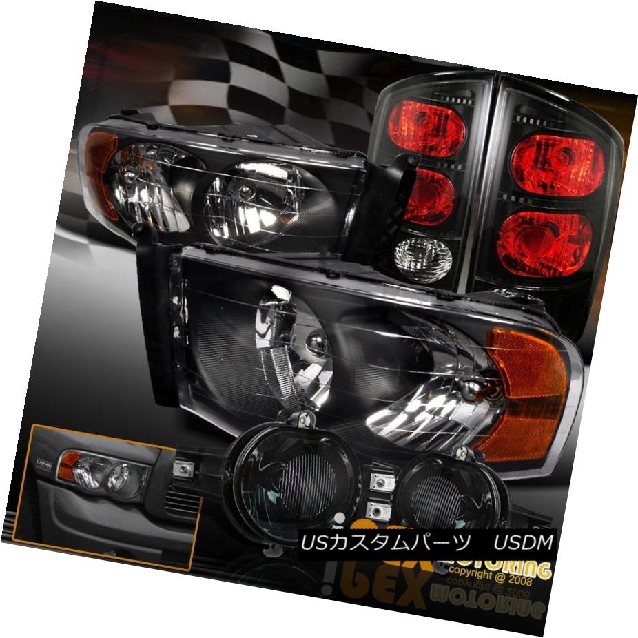 テールライト 02-05 Dodge Ram 1500 2500 3500 Black Headlight+Dark Smoke Tail Lights+Fog+Bulbs 02-05 Dodge Ram 1500 2500 3500ブラックヘッドライト+ダークスモークテールライト+フォグ+バルブ bs 【並行輸入品】 47,850円