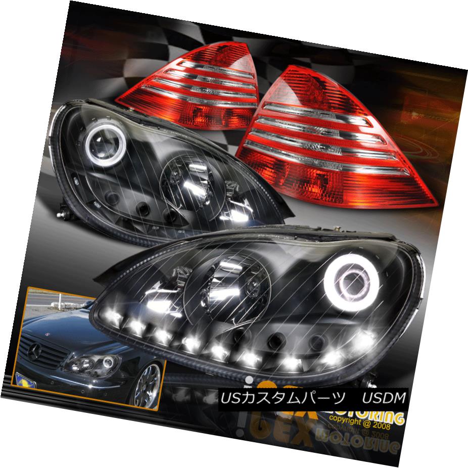 テールライト (S-Class) 2000-2005 Mercedes Benz W220 Projector Black Headlights + Tail Light （Sクラス）2000-2005メルセデスベンツW220プロジェクターブラックヘッドライト+テールライト 【並行輸入品】｜カスタムパーツ WORLD倉庫