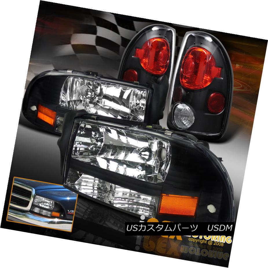 テールライト NEW Set 1997-2004 Dodge Dakota Black Euro Headlights W/ Signal Light+ Tail Light NEW Set 1997-2004 Dodge DakotaブラックユーロヘッドライトW /シグナルライト+テールライト 【並行輸入品】 44,022円