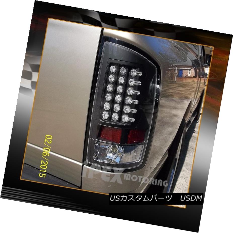 テールライト NEW Set 2002-2006 Dodge Ram 1500 2500 3500 Bright Full LED Tail Lights Black NEWセット2002-2006 Dodge Ram 1500 2500 3500明るいフルLEDテールライトブラック 【並行輸入品】