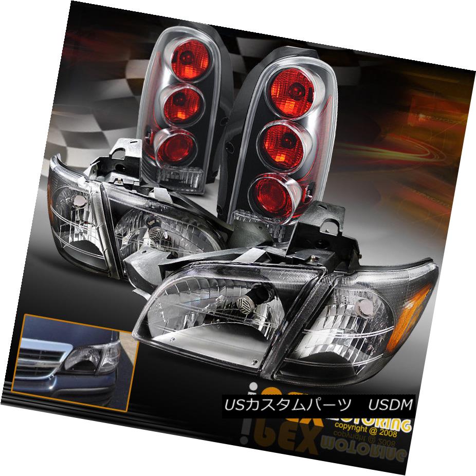 テールライト 1997-2005 Chevy Venture/99-04 Montana Black Headlights+Corner Signal+Tail Lights 1997-2005 Chevy Venture / 99-04 Montana Blackヘッドライト+ Cor ner Signal + Tail Lights 【並行輸入品】