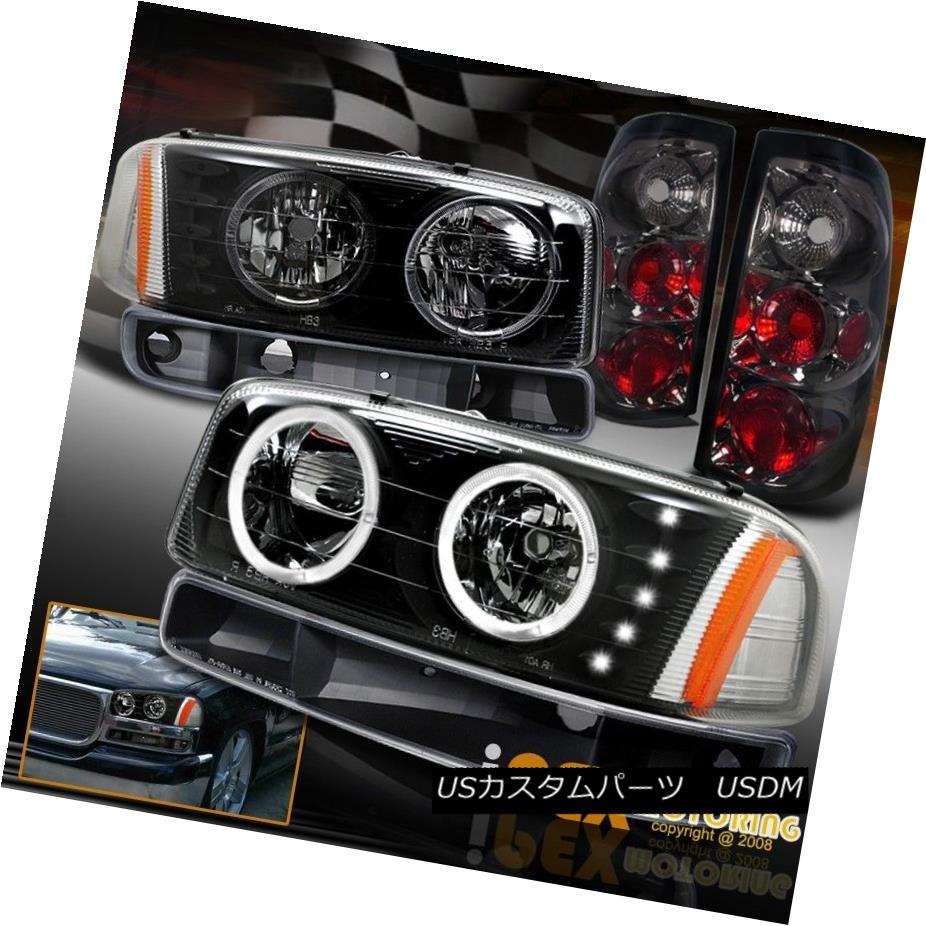 テールライト GMC 04 05 06 Sierra Halo LED Black Headlights + Smoke Tail Light + Signal Lamp GMC 04 05 06 Sierra Halo LEDブラックヘッドライト+スモークテールライト+シグナルランプ 【並行輸入品】