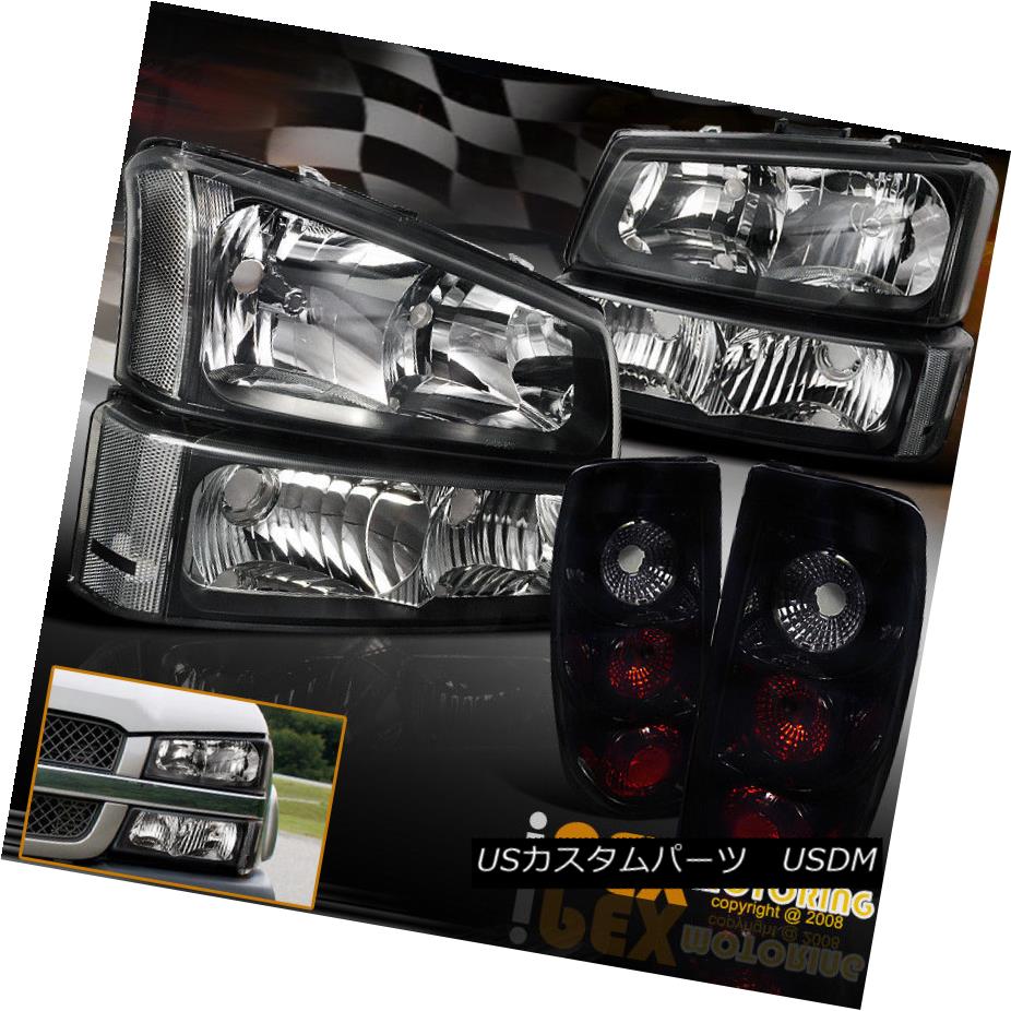 テールライト 2003-2006 Chevy Silverado 1500 2500 Headlights + Signals + Jet Black Tail Light 2003-2006 Chevy Silverado 1500 2500ヘッドライト+信号+ジェットブラックテールライト 【並行輸入品】