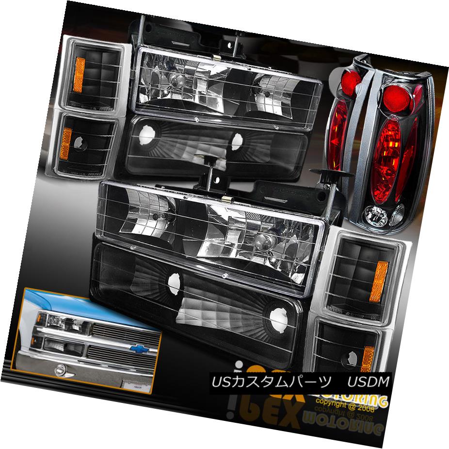 テールライト 1994-1998 Chevy Silverado Tahoe [10-PIECE] Black Headlight + Signal+ Tail Light 1994-1998 Chevy Silverado Tahoe [10-PIECE]ブラックヘッドライト+シグナル+テールライト 【並行輸入品】