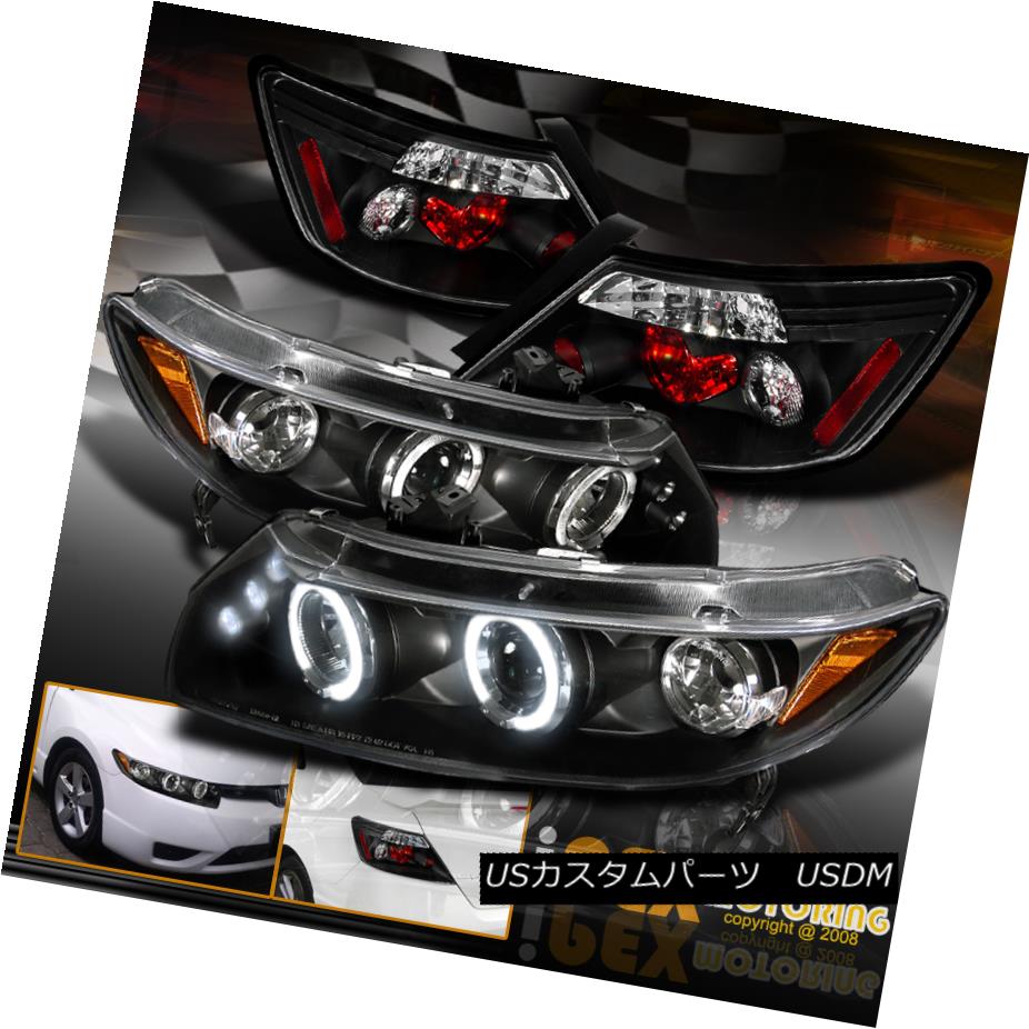 テールライト NEW 2006-2011 Honda Civic 2Dr Halo Projector LED Headlights + Tail Light Black NEW 2006-2011 Honda Civic 2Dr HaloプロジェクターLEDヘッドライト+テールライトブラック 【並行輸入品】 57,420円